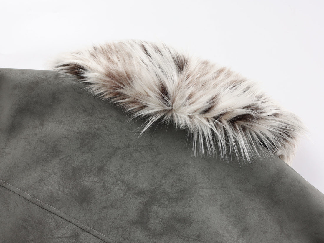 3-6-5.shop Faux-Fur Collar Winter Jacket