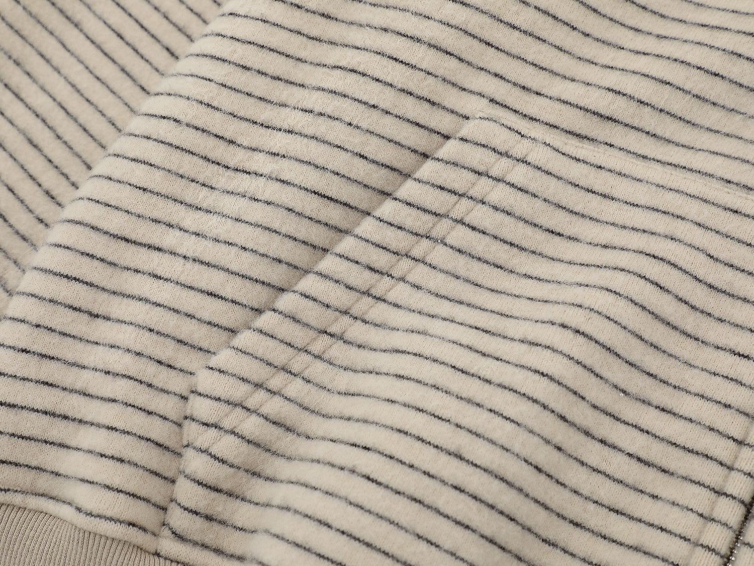 3-6-5.shop Striped Knit Zip Hoodie