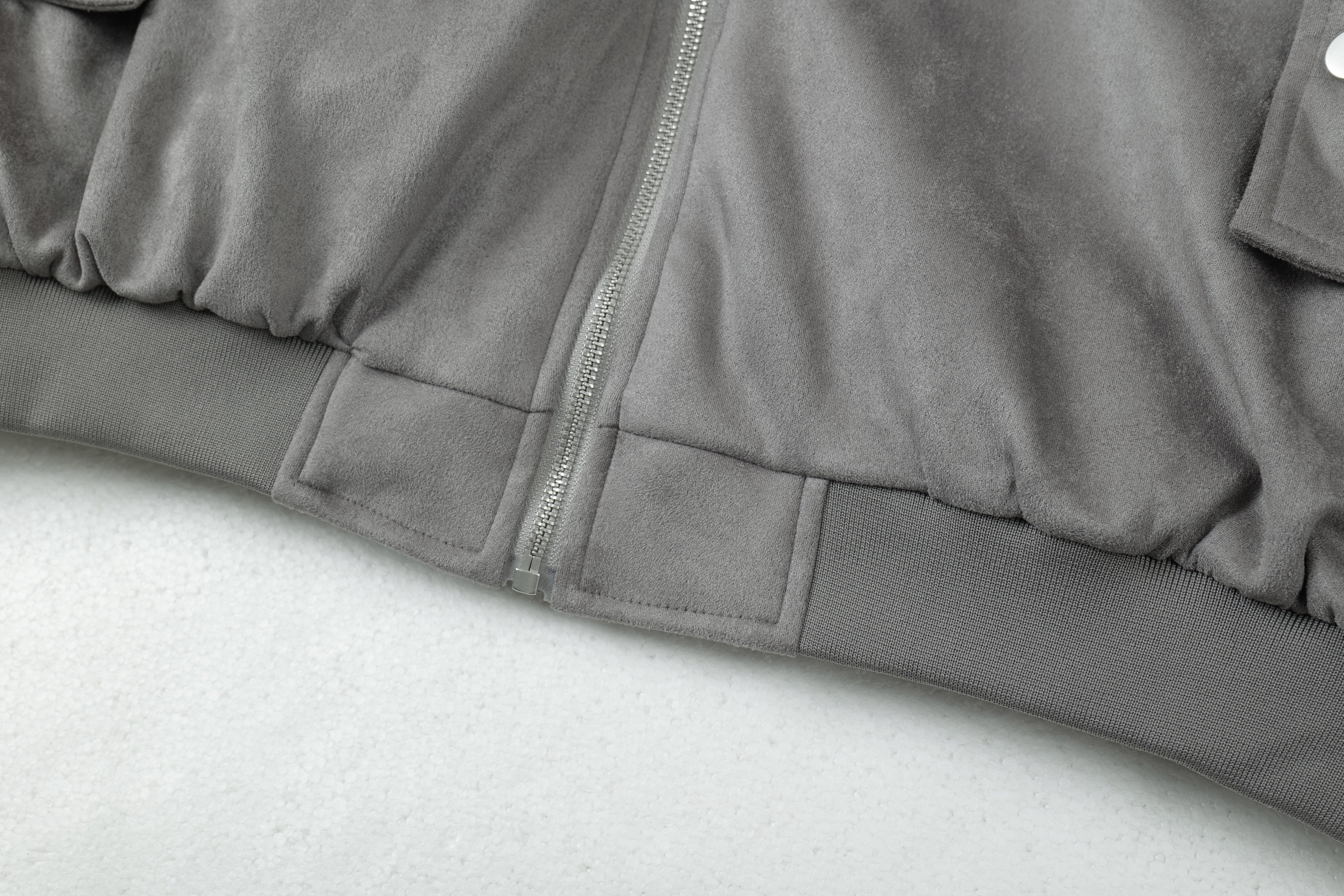 3-6-5.shop Faux-Fur Lined Suede Hoodie Jacket