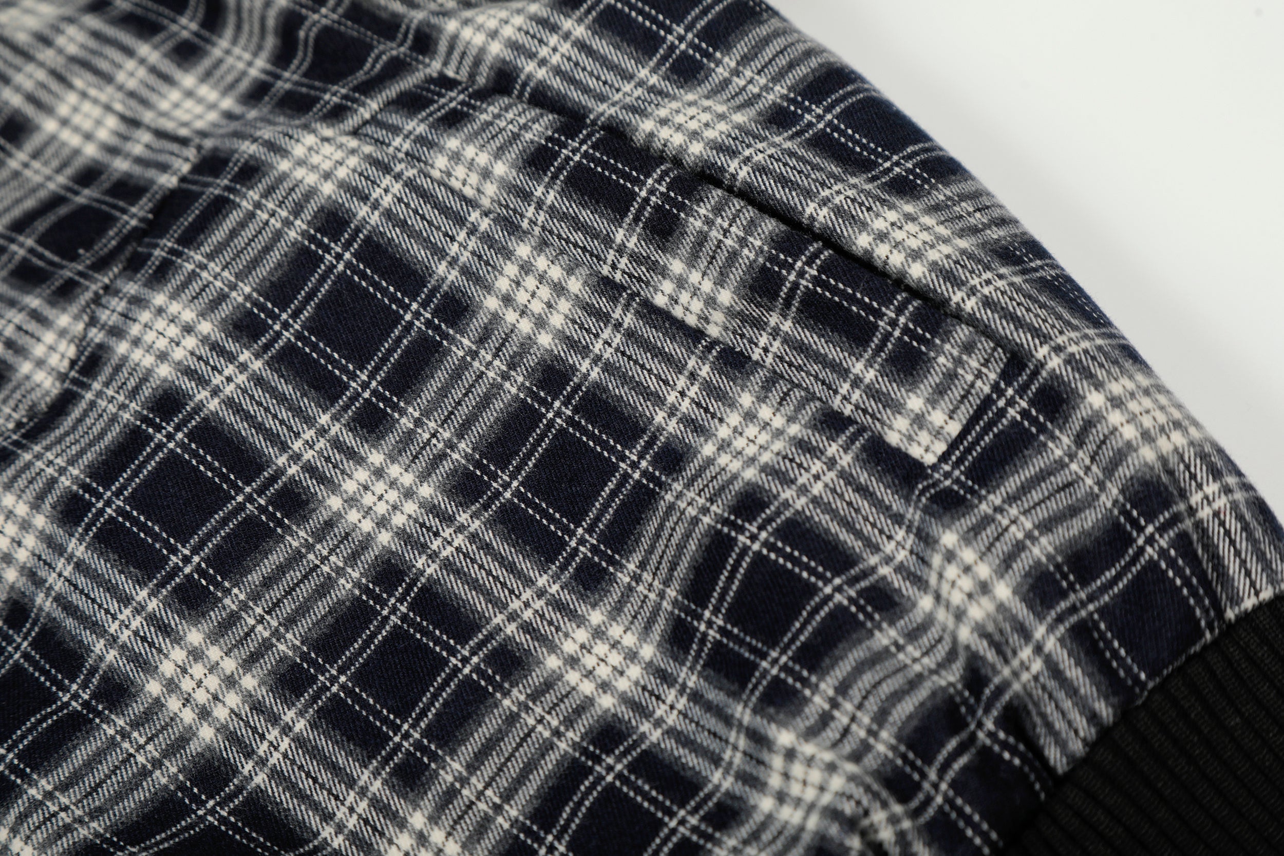 3-6-5.shop Plaid Hybrid Bomber Jacket
