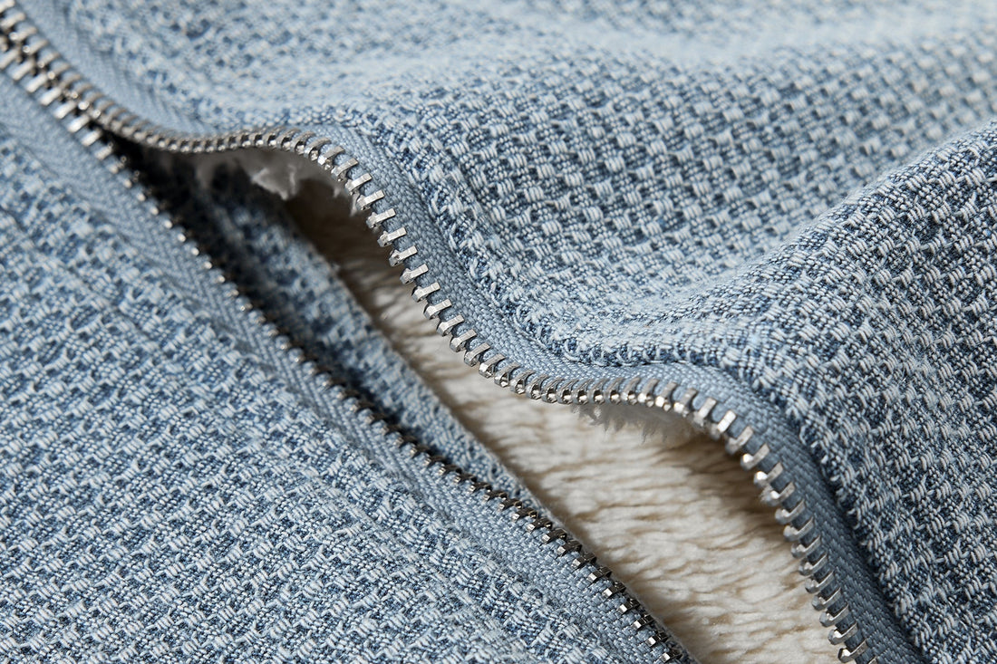 3-6-5.shop Fur-Trim Washed Hooded Jacket