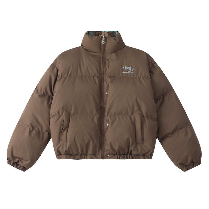 3-6-5.shop Reversible Plaid Puffer Jacket