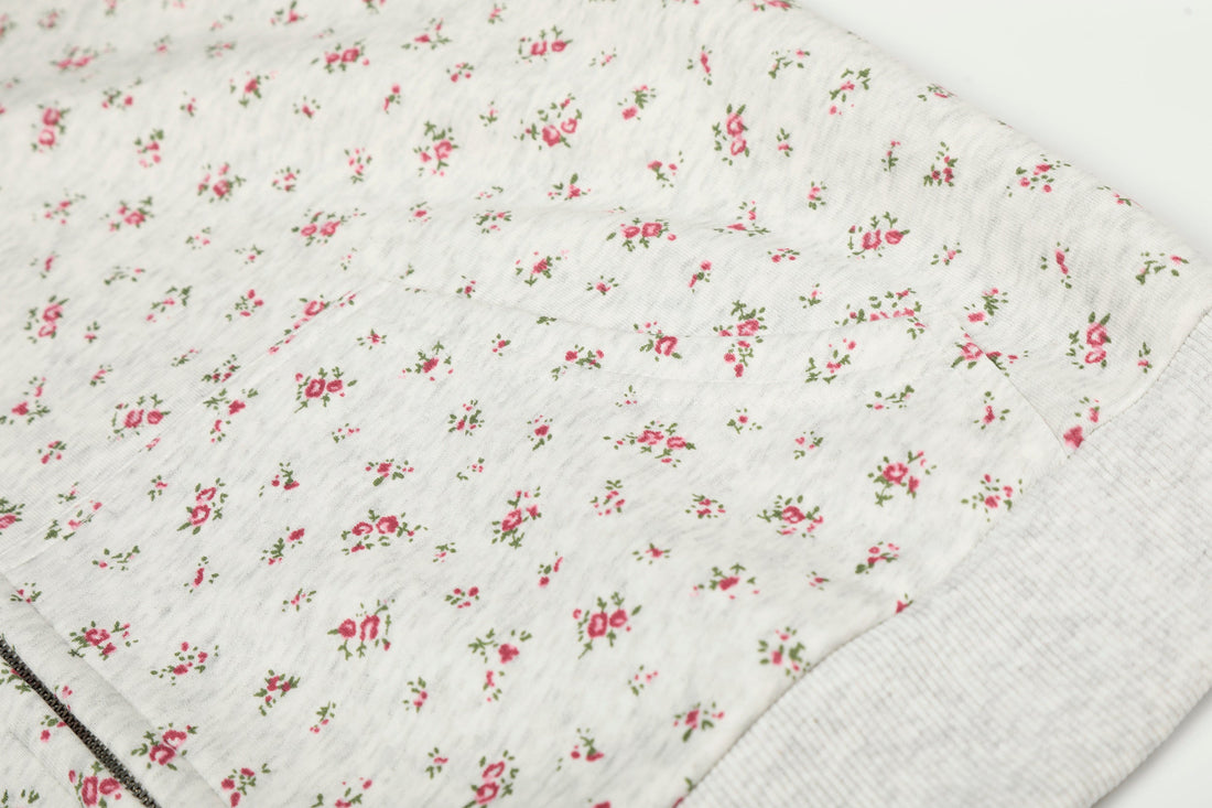 3-6-5.shop Floral Balaclava Zip Hoodie