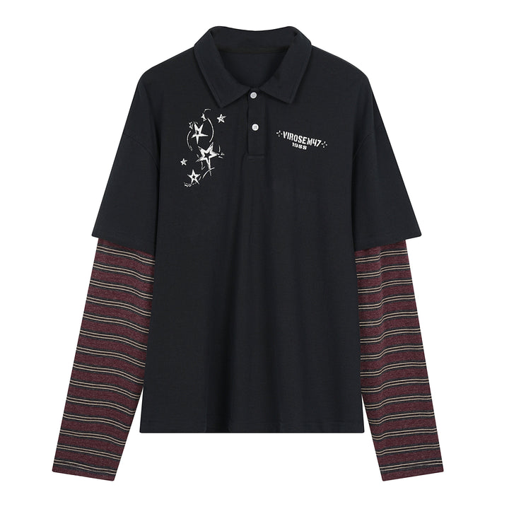 3-6-5.shop Layered Star Polo Tee