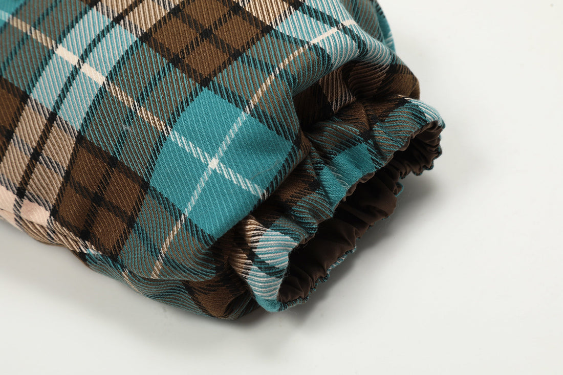 3-6-5.shop Reversible Plaid Puffer Jacket