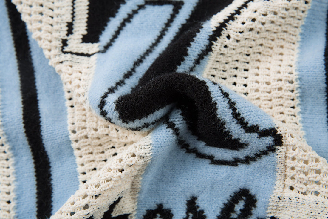 3-6-5.shop Varsity Stripe Knit Sweater
