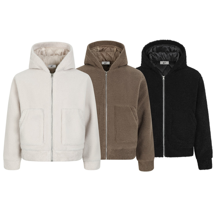 3-6-5.shop Teddy Fleece Hooded Jacket