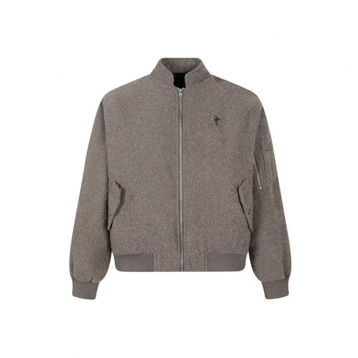 3-6-5.shop Textured Star Bomber Jacket