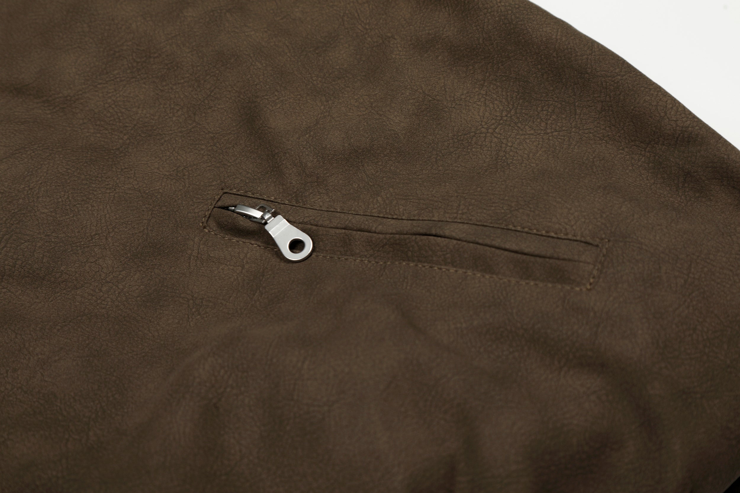 3-6-5.shop Suede-Effect Bomber Jacket