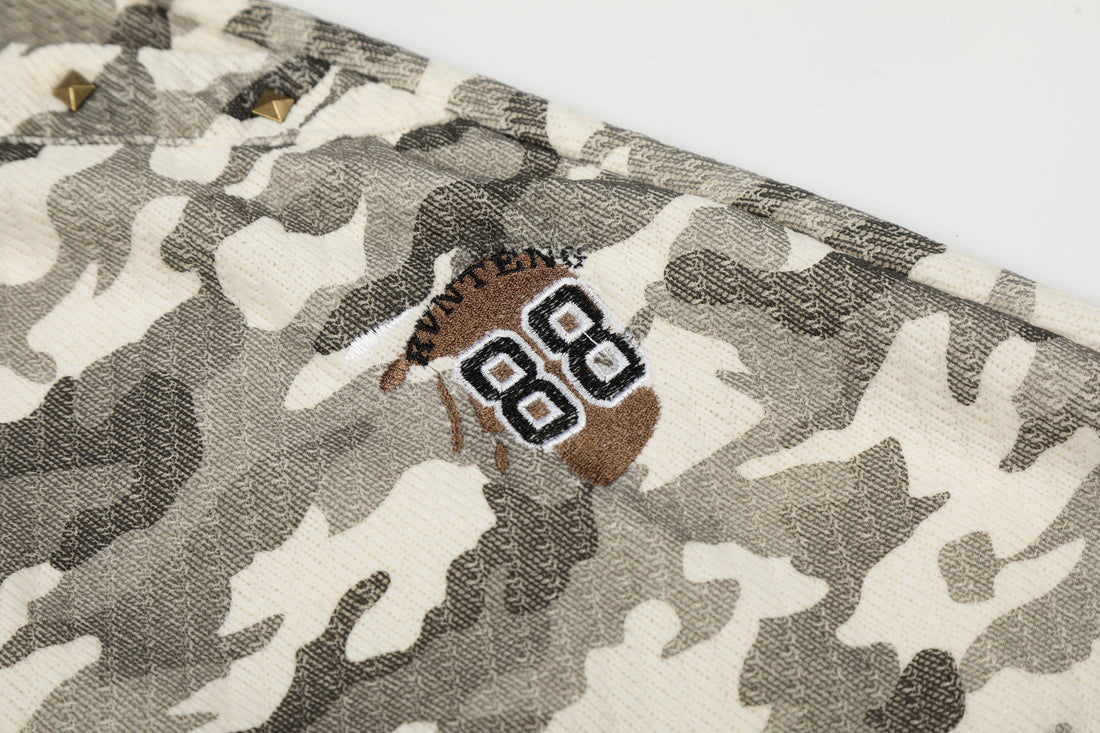 3-6-5.shop Vintage Camo Wide-Leg Sweatpants