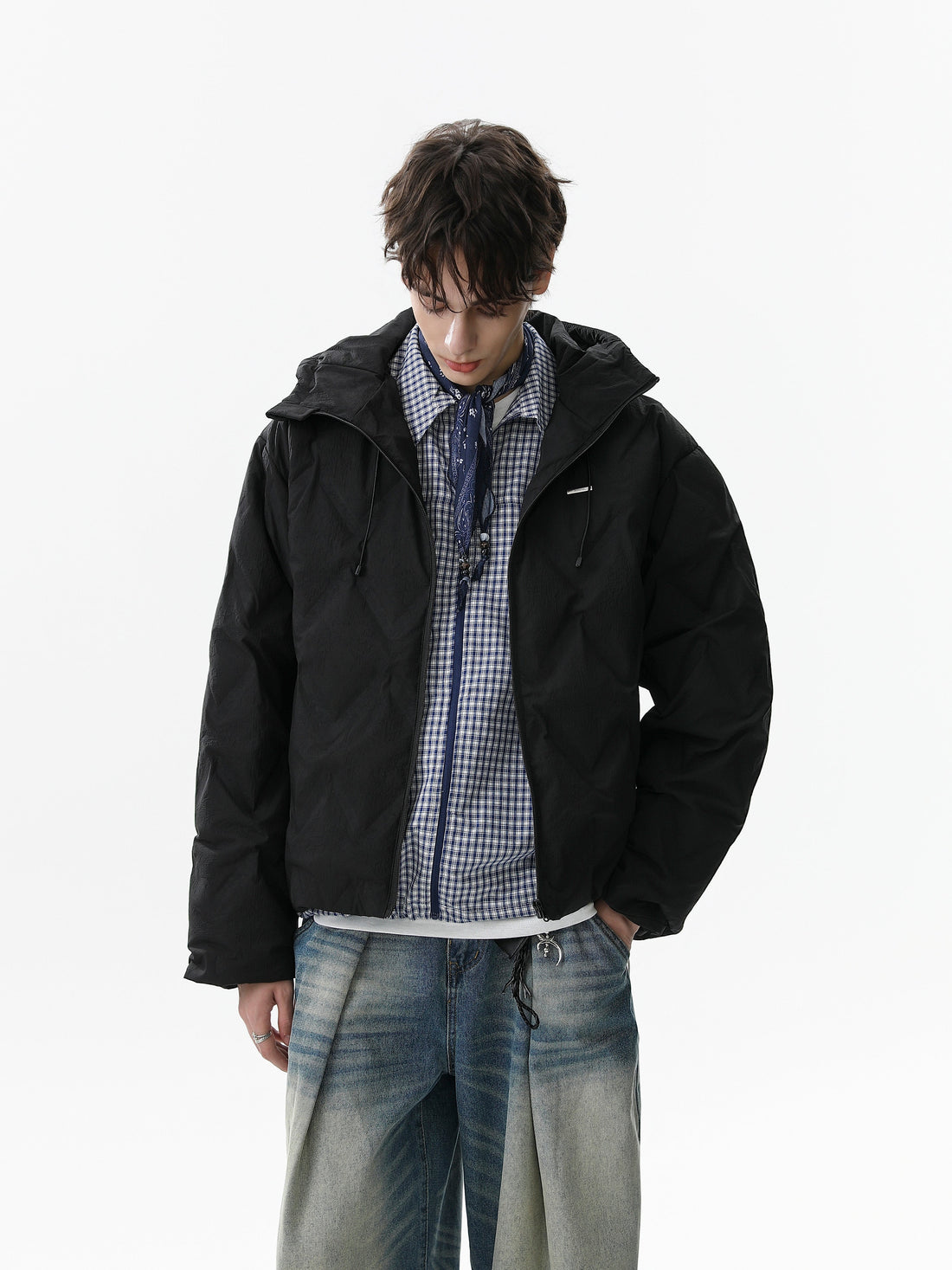 3-6-5.shop Reversible Faux Suede Fur Hooded Jacket