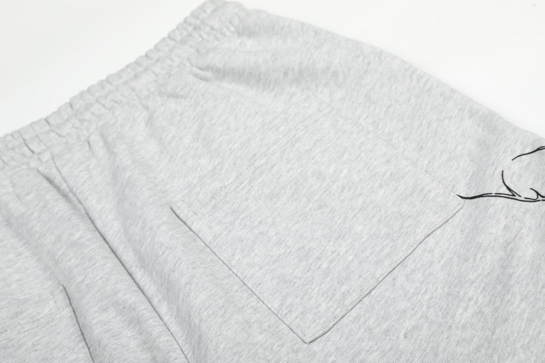 3-6-5.shop Gothic Line Graphic Wide-Leg Sweatpants