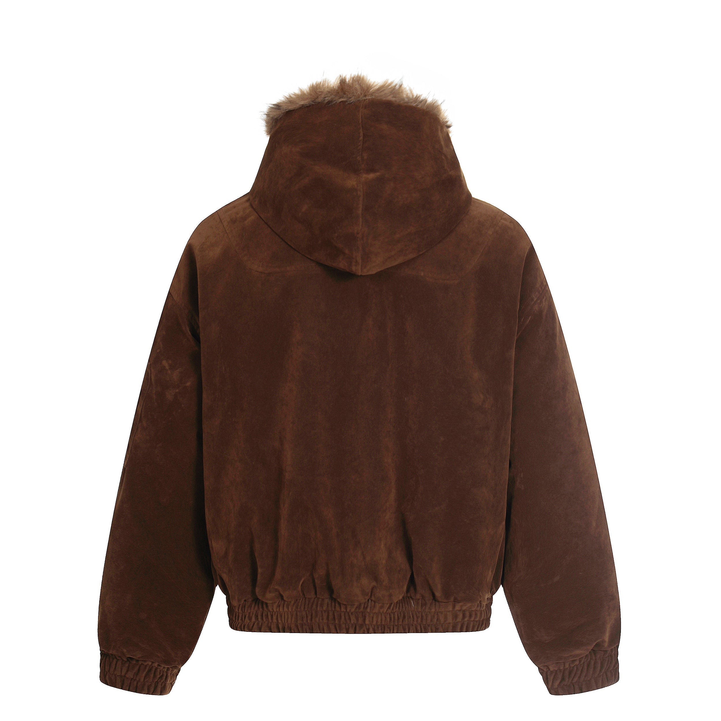 3-6-5.shop Faux Suede Fur-Lined Jacket