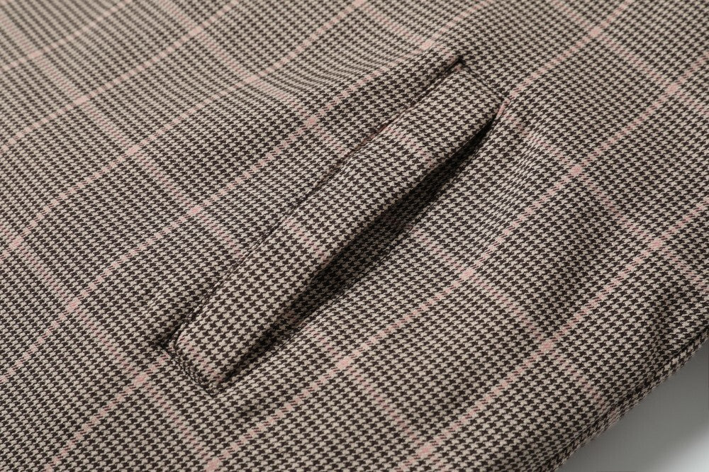 3-6-5.shop Reversible Check Puffer Jacket