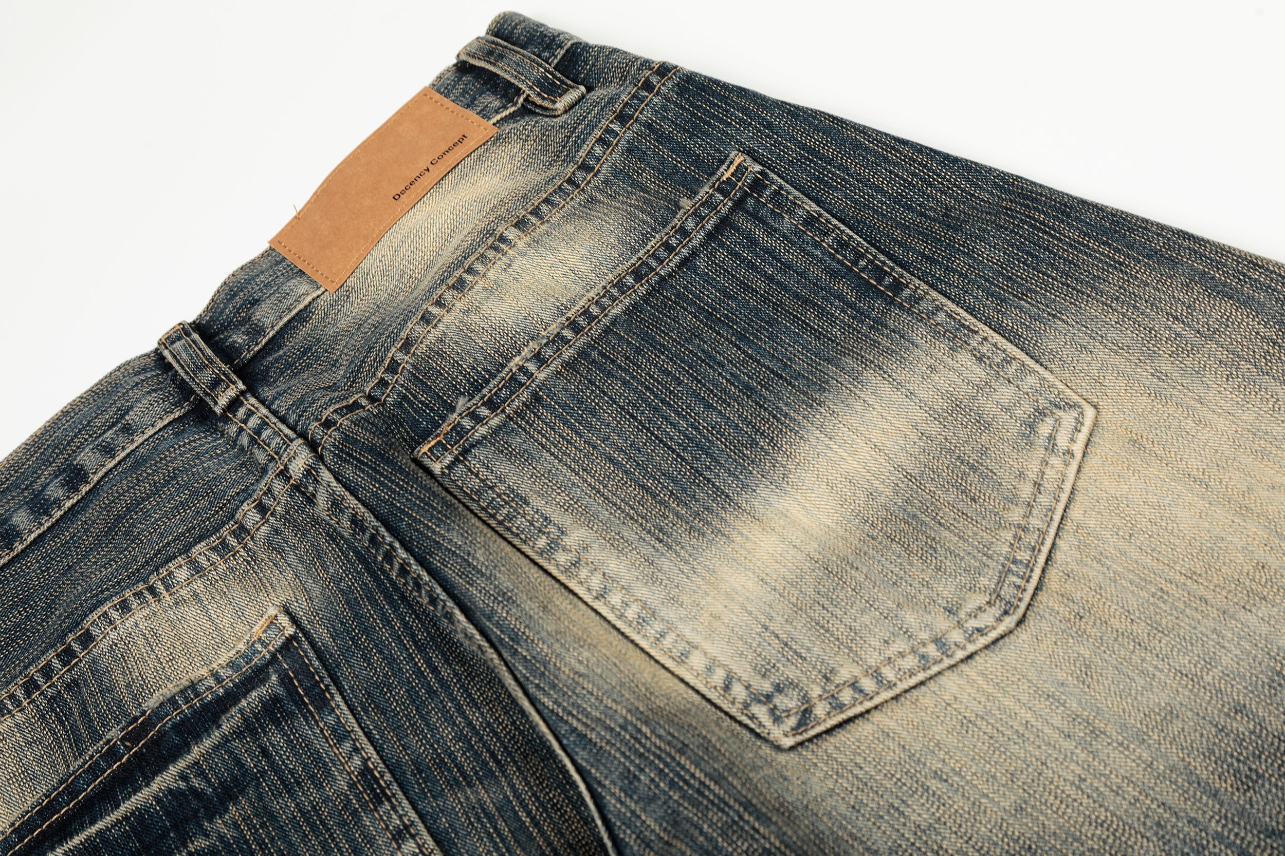 3-6-5.shop Vintage Washed Loose Denim Pants