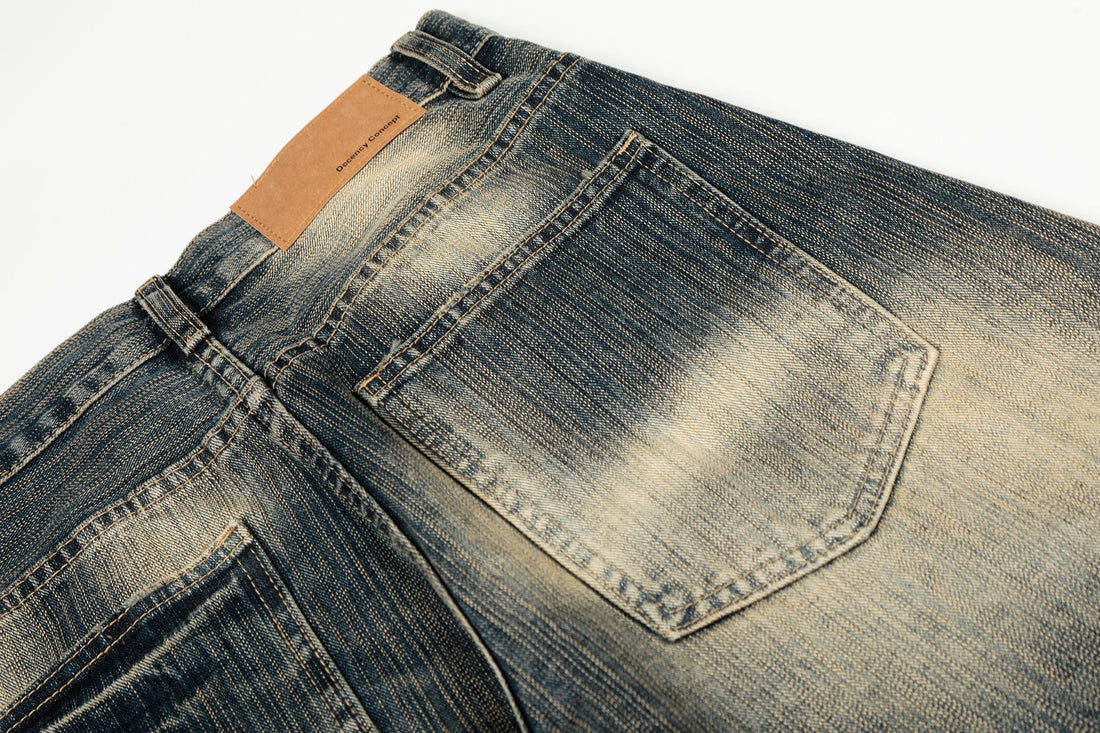 3-6-5.shop Vintage Washed Loose Denim Pants