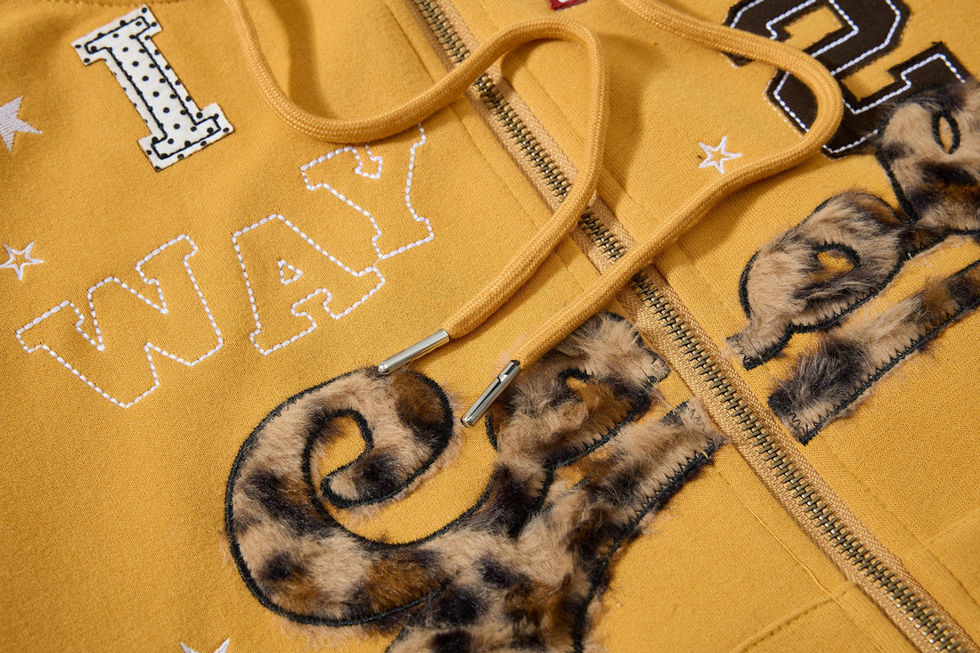 3-6-5.shop Vintage Graphic Zip Hoodie