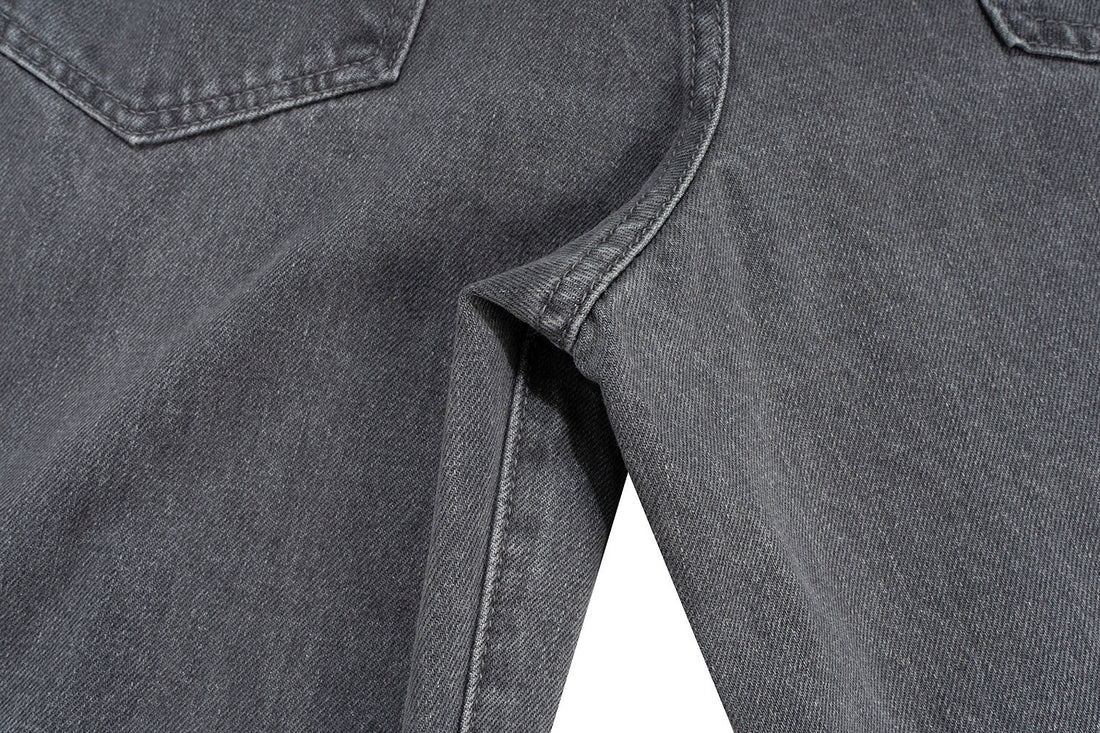 3-6-5.shop Button-Fly Washed Denim Pants