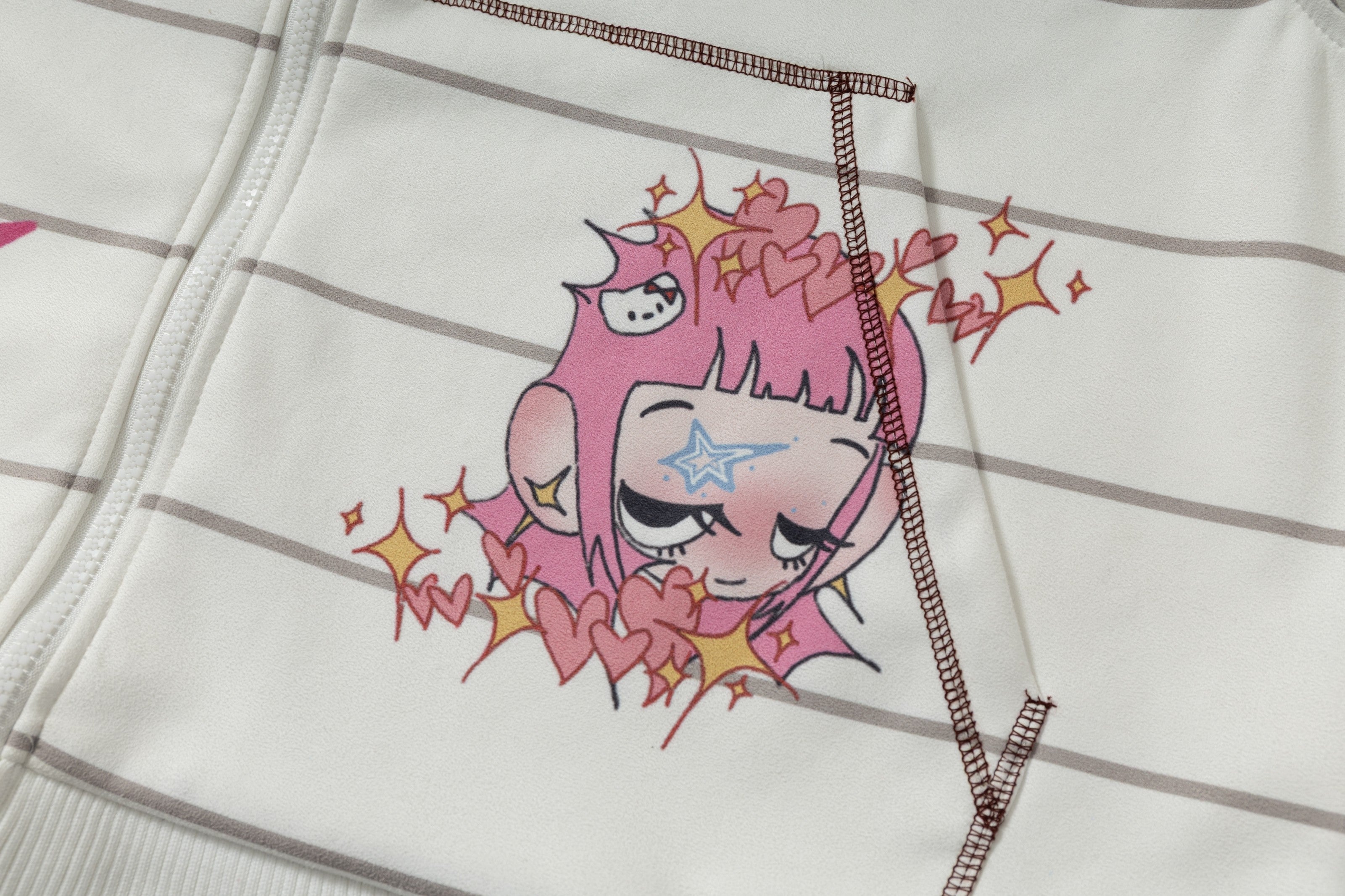 3-6-5.shop All-Over Graphic Zip Hoodie