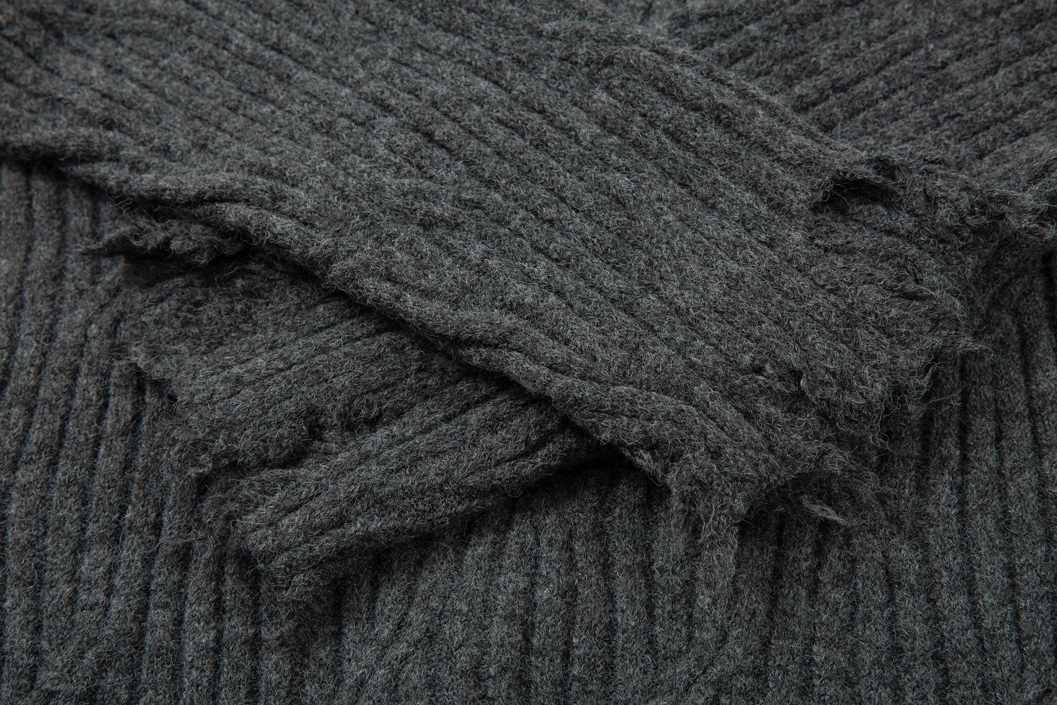 3-6-5.shop Distressed Ribbed Henley Knit