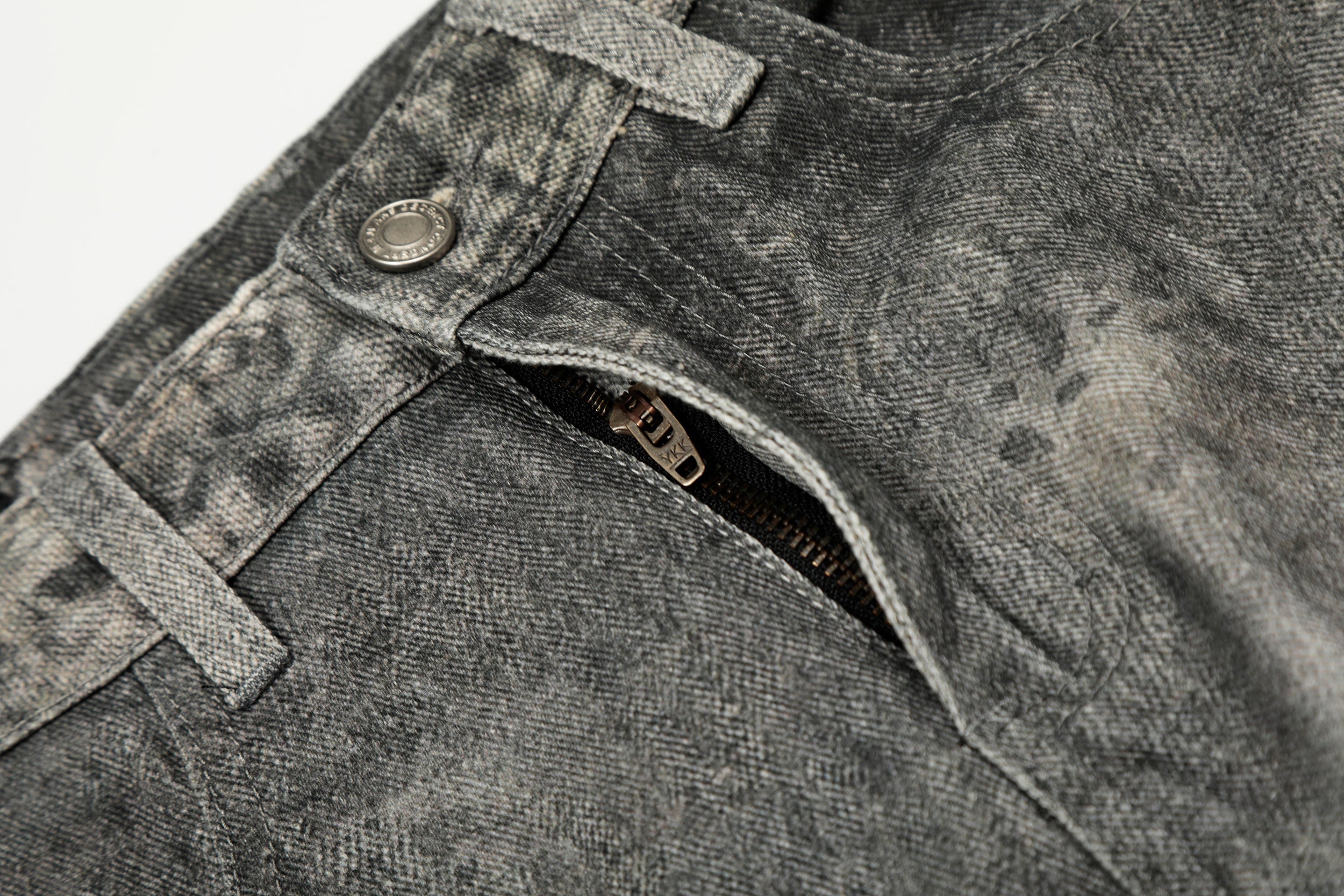 3-6-5.shop Washed Curved Denim Pants