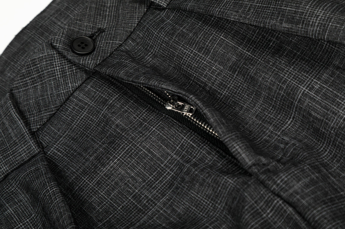 3-6-5.shop Textured Pleated Wide-Leg Trousers