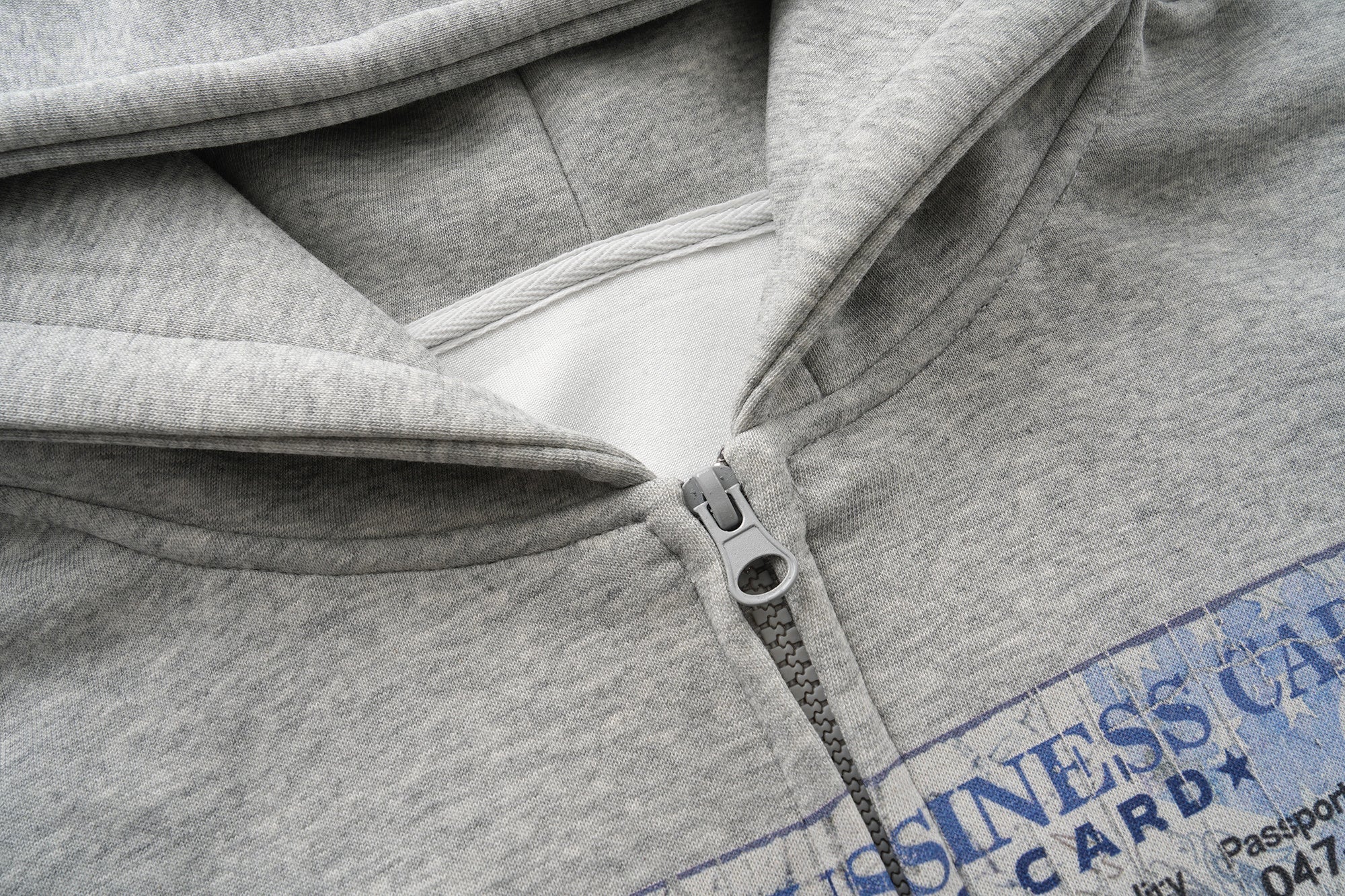 3-6-5.shop “Business Card” Graphic Zip Hoodie