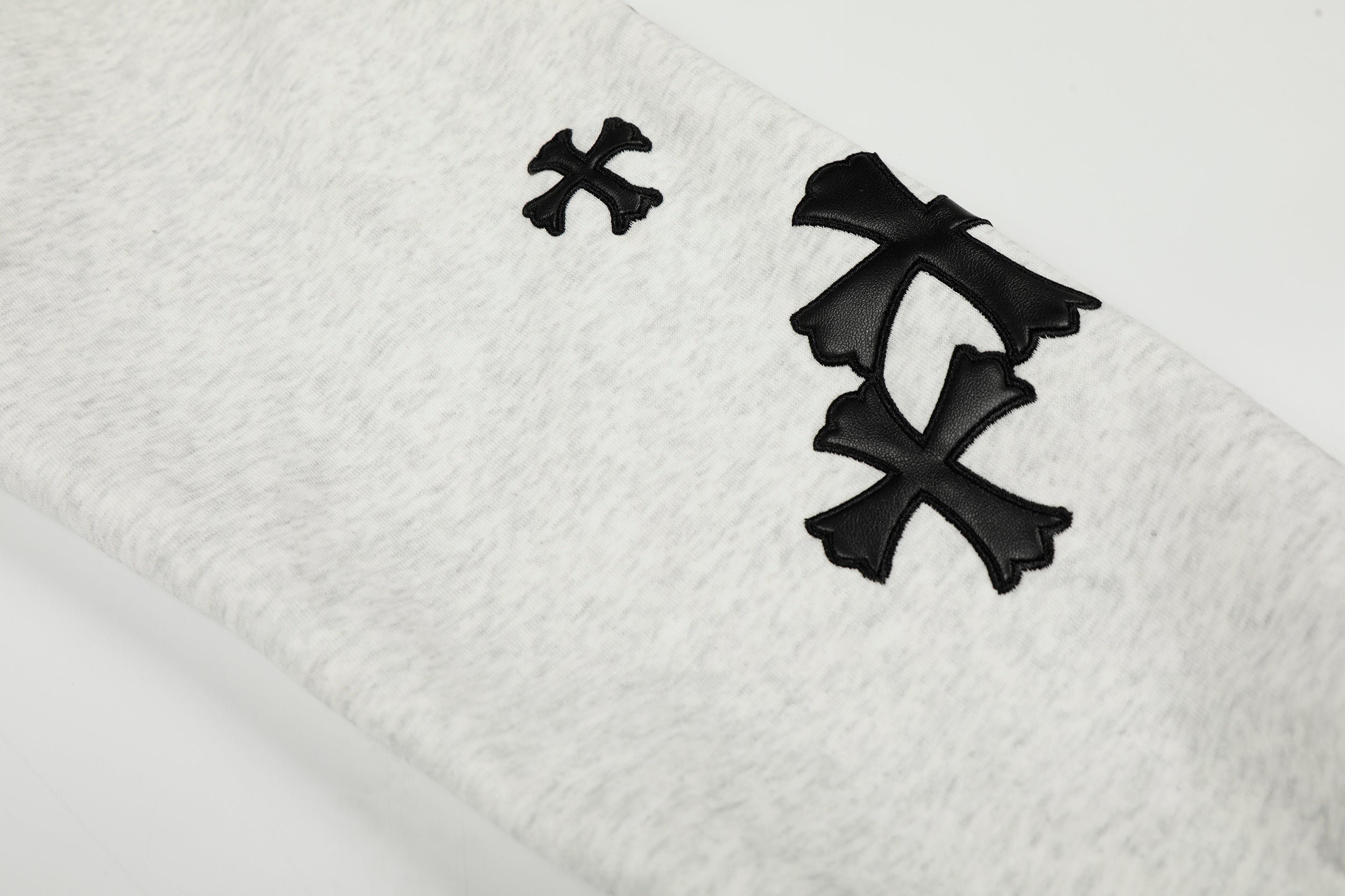 3-6-5.shop Cross Emblem Zip Hoodie