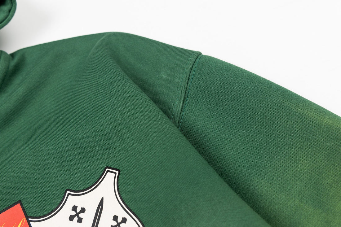 3-6-5.shop Crest Patch Zip-Up Hoodie