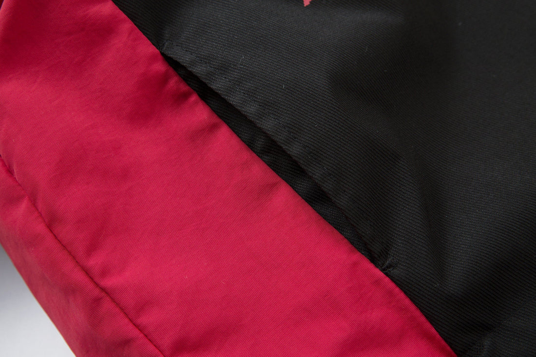 3-6-5.shop Racing Patch Faux Fur Hood Jacket