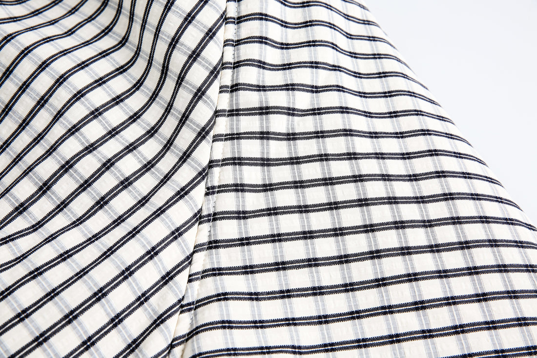 3-6-5.shop Checkered Faux-Fur Lined Jacket