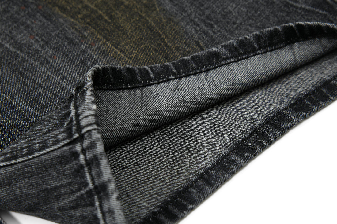 3-6-5.shop Vintage Washed Curved Denim Pants