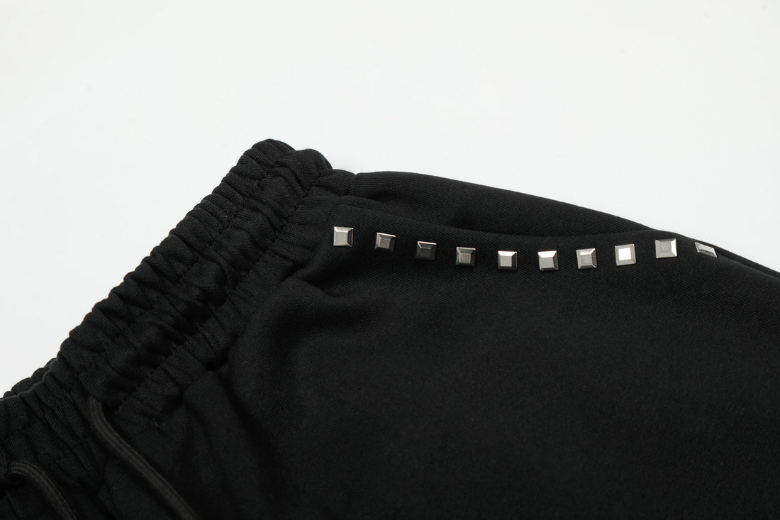 3-6-5.shop Studded Cross Wide-Leg Sweatpants