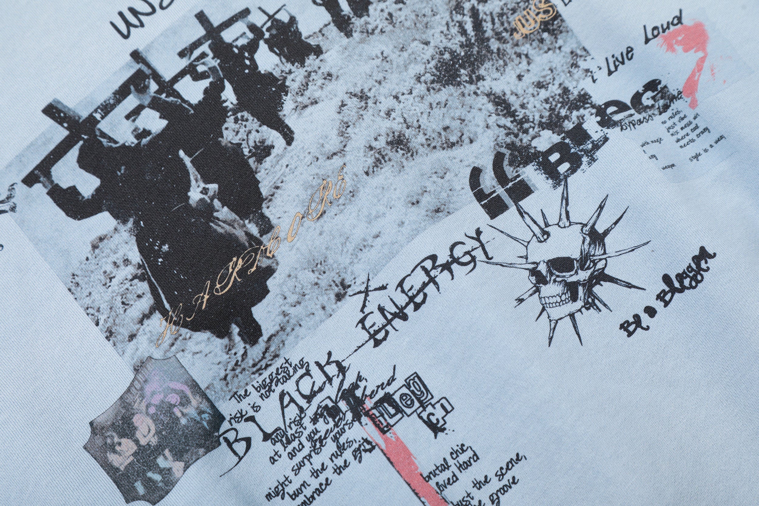 3-6-5.shop Collage Graphic Zip-Up Hoodie