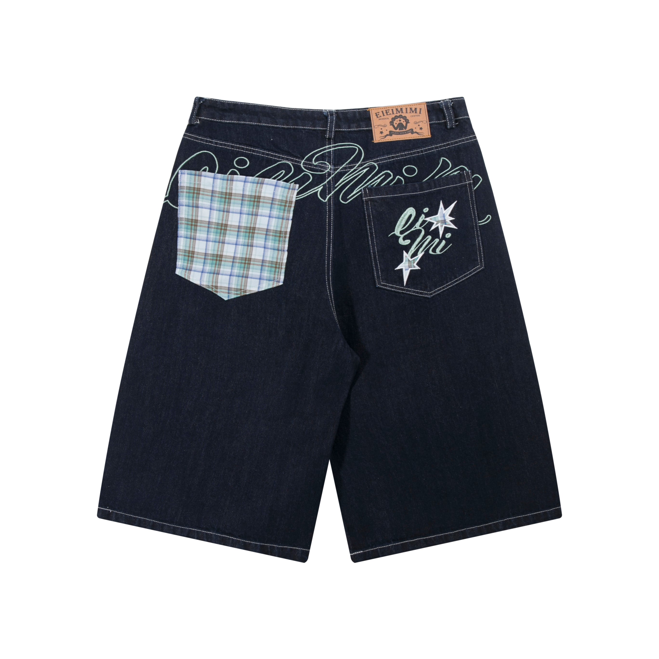 3-6-5.shop Patchwork Denim Shorts