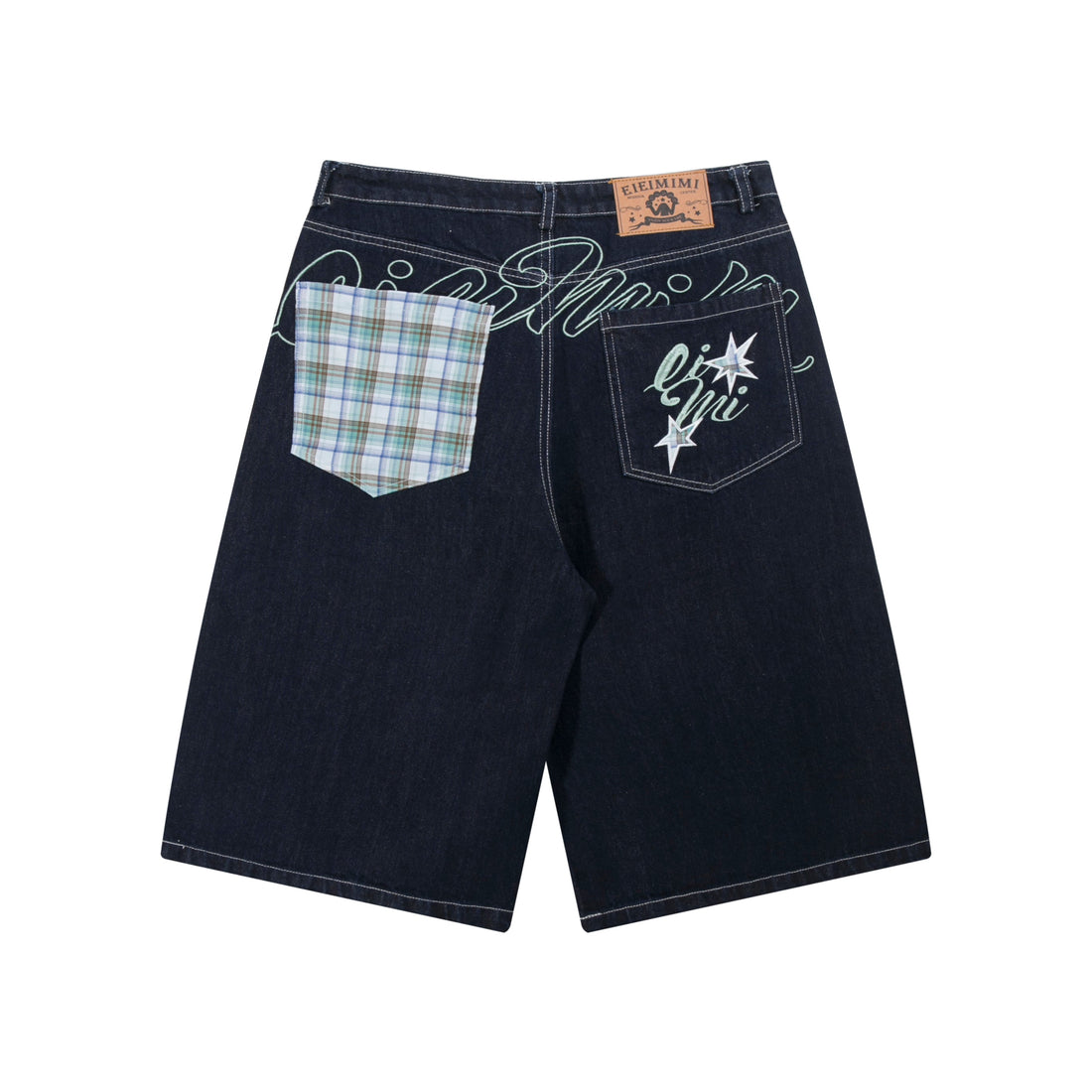 3-6-5.shop Patchwork Denim Shorts