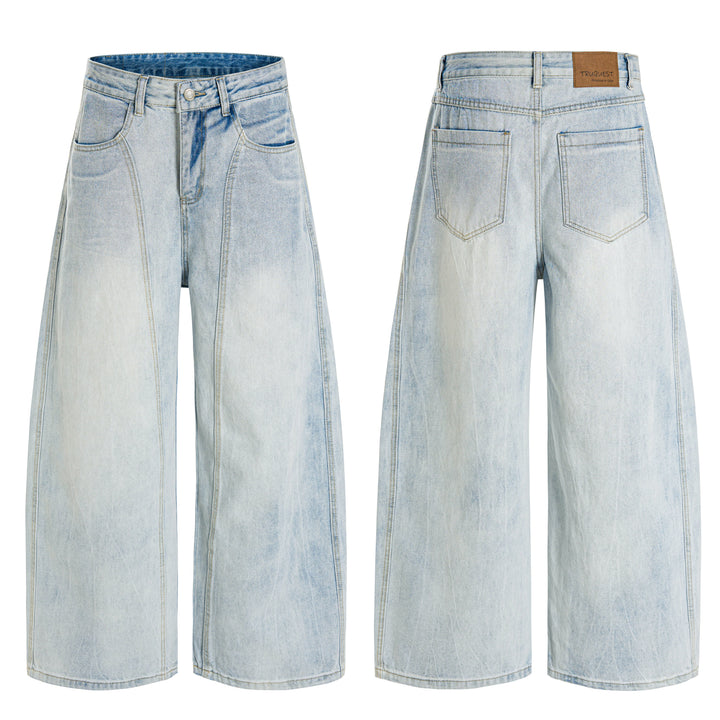 3-6-5.shop Vintage Wide-Leg Washed Jeans