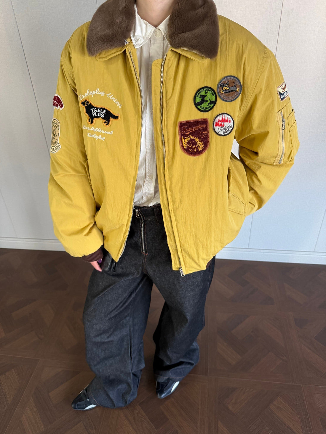 3-6-5.shop Aviation Patch Bomber Jacket