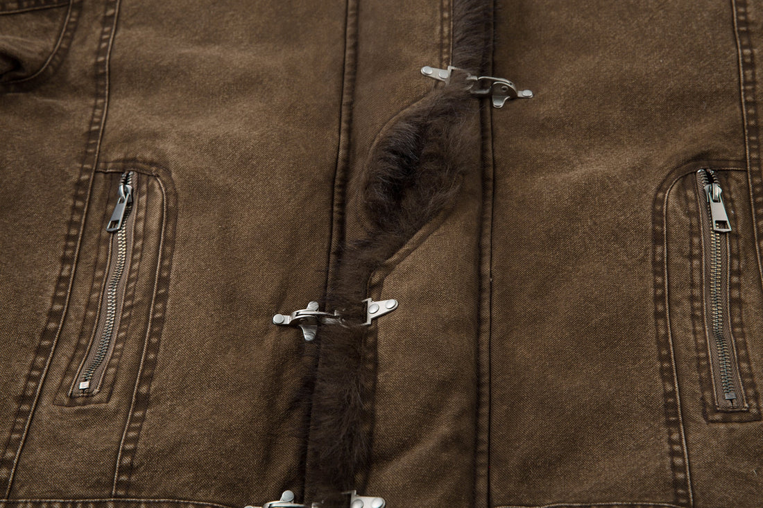3-6-5.shop Toggle Fur-Lined Jacket