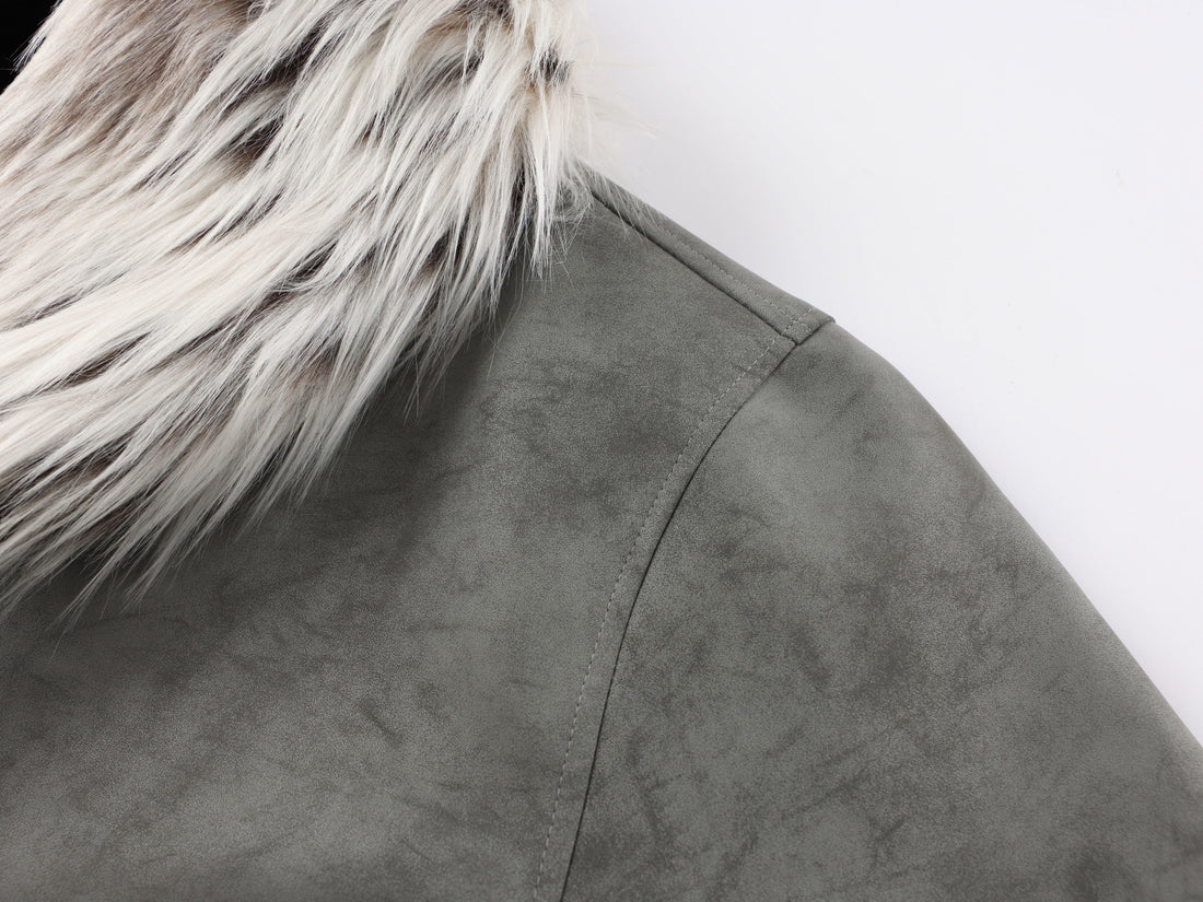3-6-5.shop Faux-Fur Collar Winter Jacket