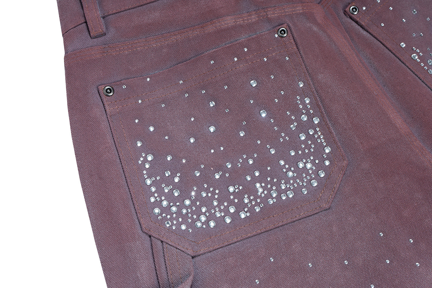 3-6-5.shop Studded Denim Shorts