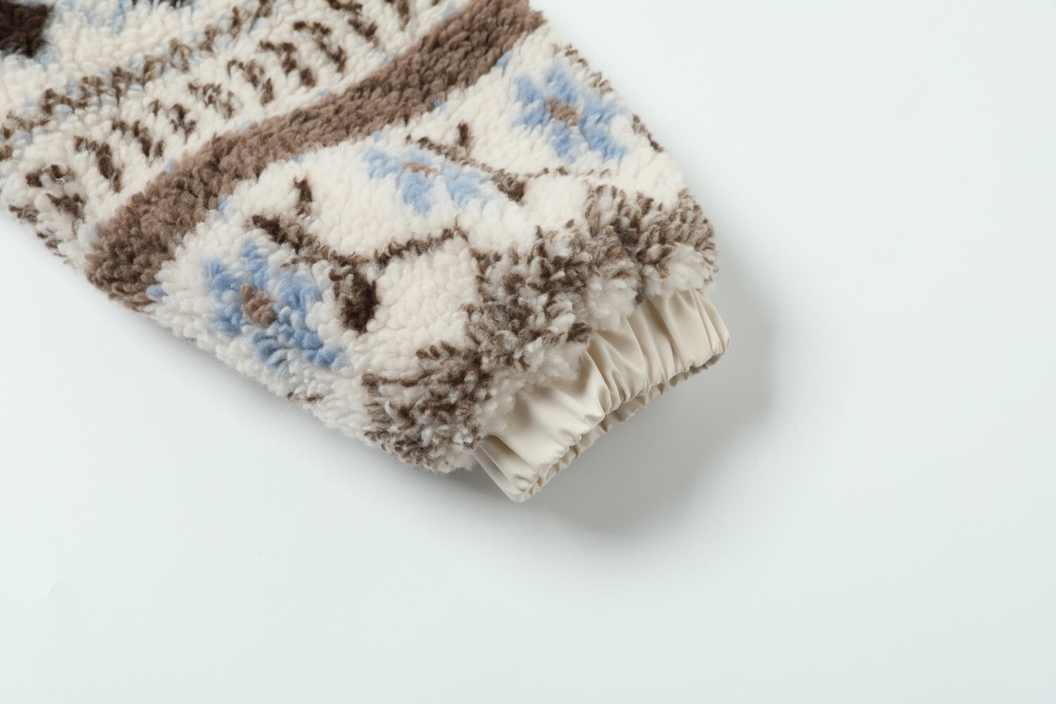 3-6-5.shop Nordic Pattern Fur Hood Jacket