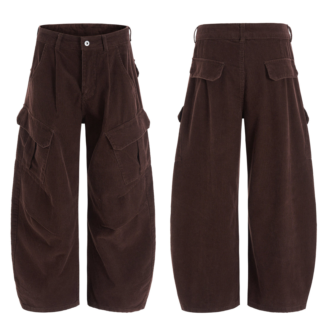 3-6-5.shop Corduroy Cargo Wide-Leg Pants
