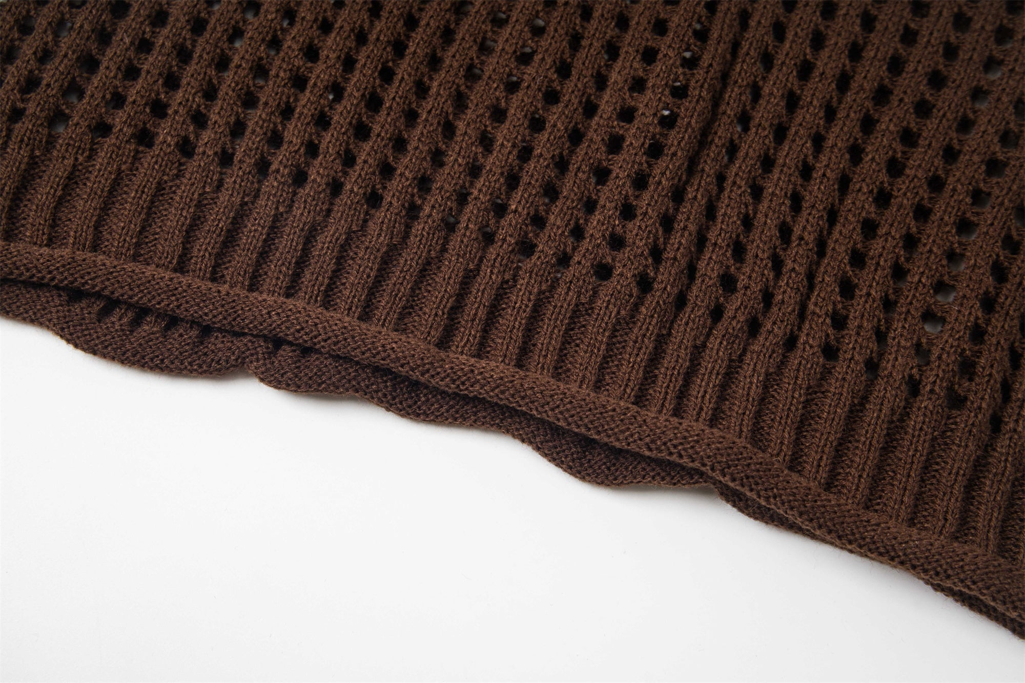 3-6-5.shop Hollow Knit Crewneck Sweater