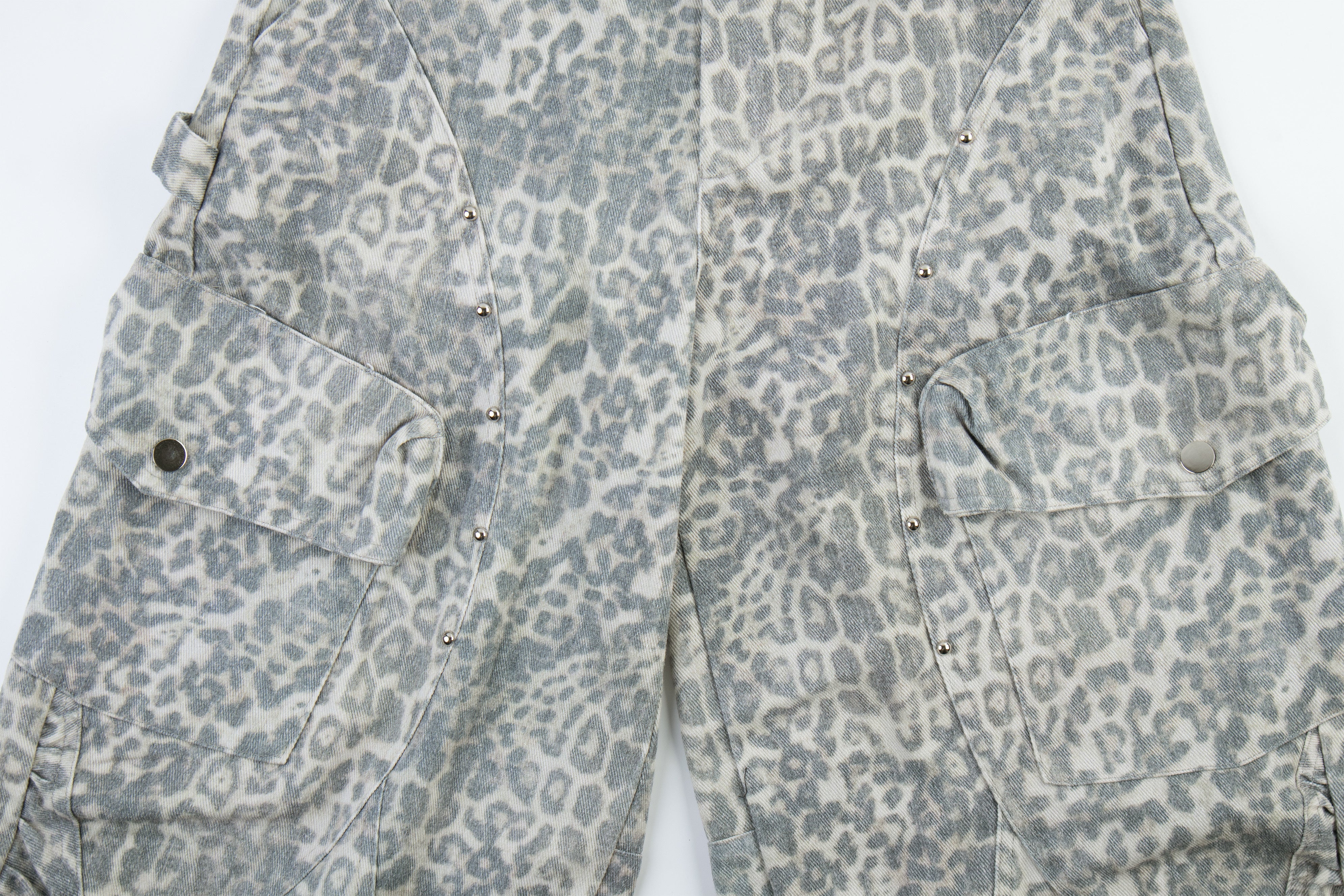 3-6-5.shop Leopard Utility Wide-Leg Pants