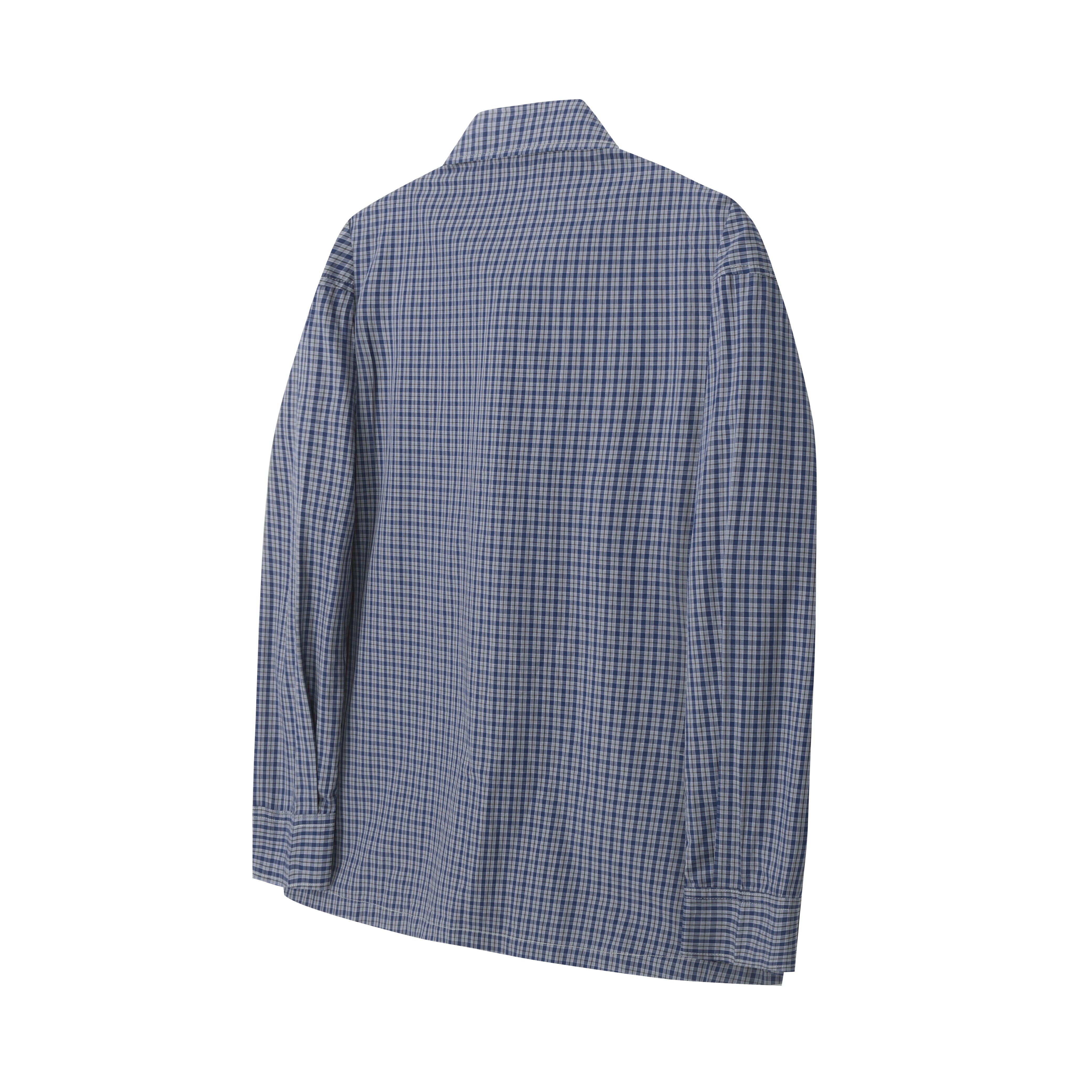 3-6-5.shop Patchwork Graphic Plaid Shirt