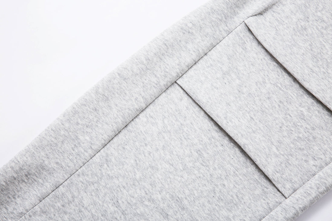 3-6-5.shop Embroidered Multi-Pocket Sweat Cargo Pants