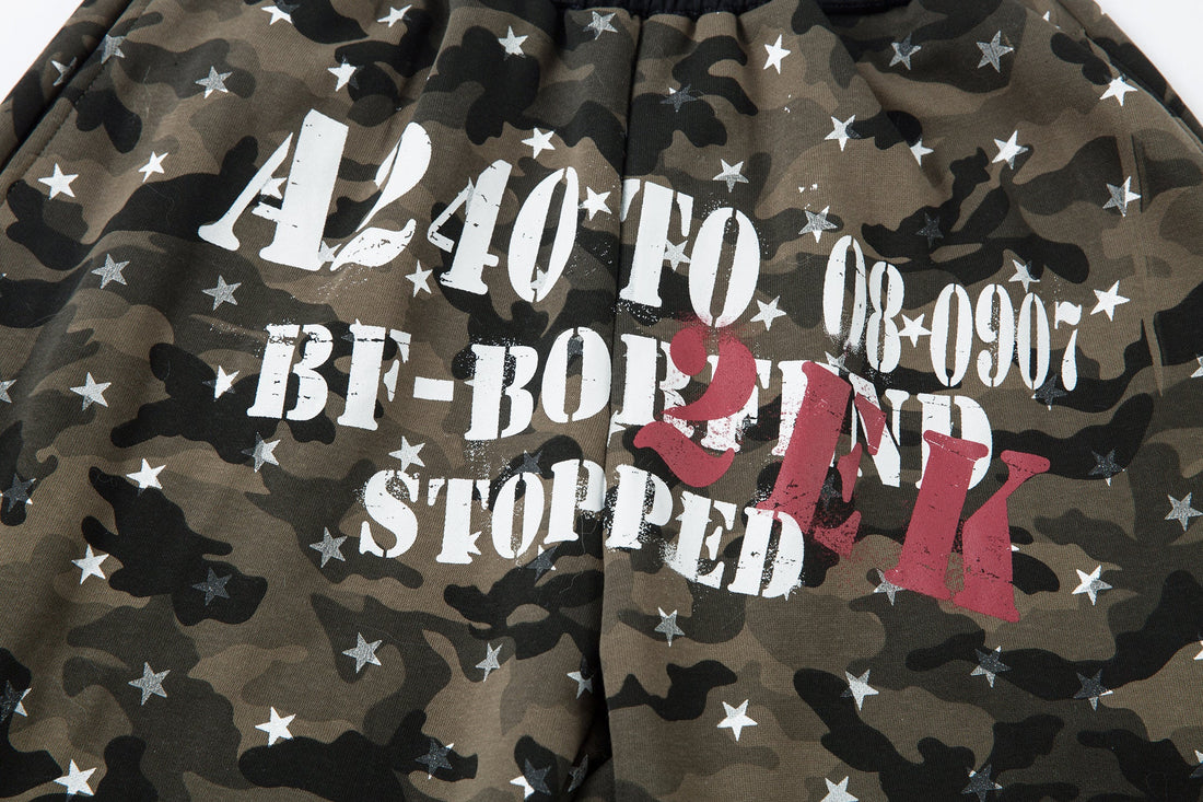 3-6-5.shop Star Camo Wide-Leg Sweatpants
