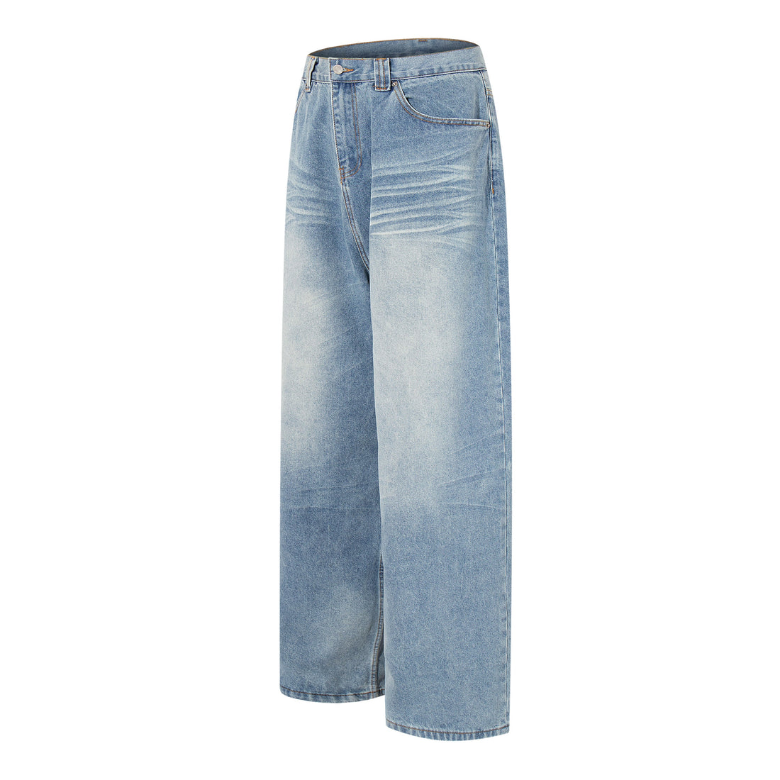 3-6-5.shop Washed Wide-Leg Denim Pants