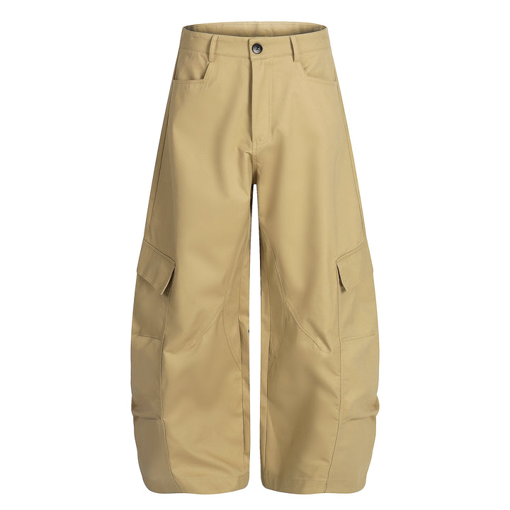 3-6-5.shop Curved Seam Cargo Pants – Khaki